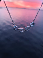 Pendentif trèfle à quatre feuilles • Pendentif cœur magnétique • Collier • Porte-bonheur 2 en 1