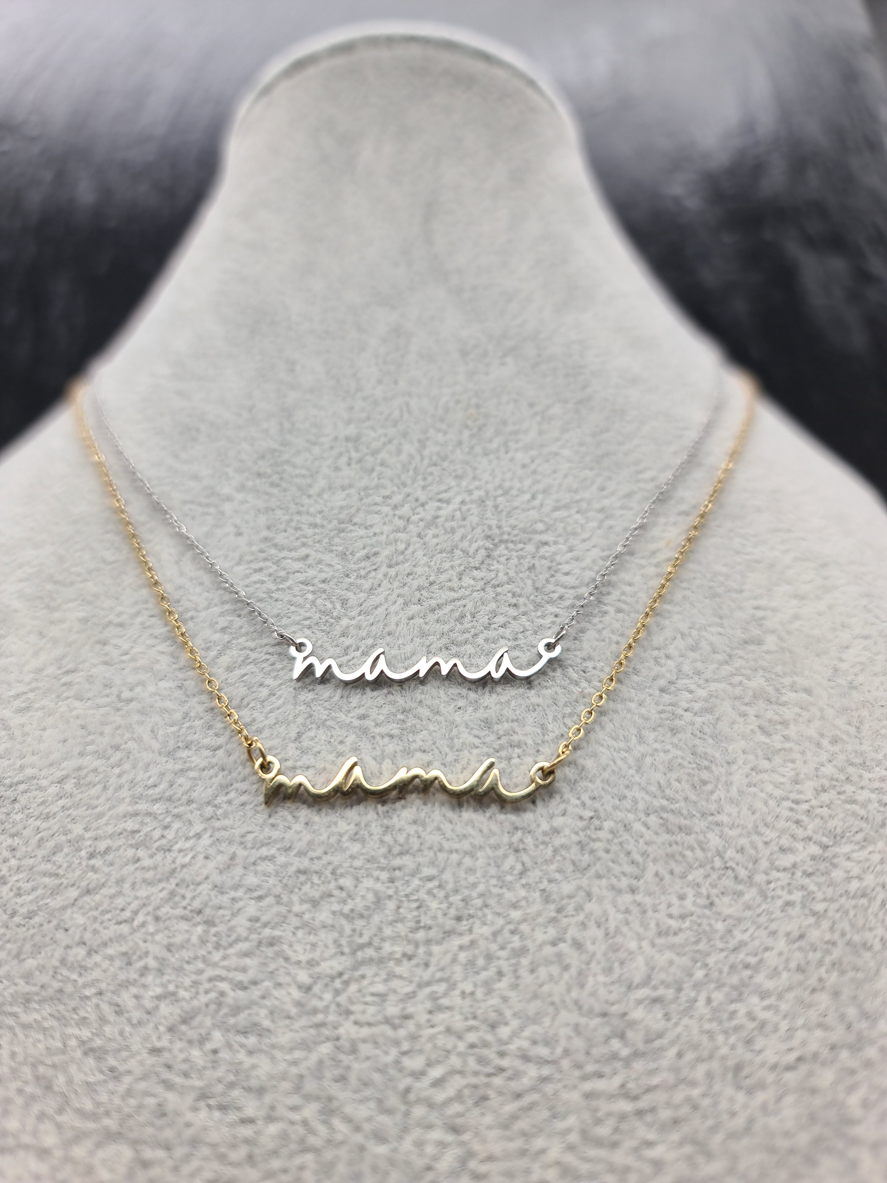 Zierliche Mama Halskette • in Sterling Silber, Gold & Roségold • Muttertagsgeschenk • Perfektes Geschenk für deine Mama • JoJos Presents