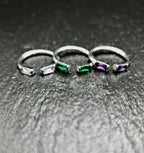 Duo Baguette Birthstone Ring • Gemstone Ring • Minimalist Stacking Ring • Jewelry Gift • Birthstone • JoJos Presents