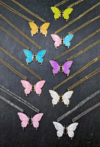 Butterfly Necklace XL, Necklace Duo, 2 Butterfly Wings, Friendship Necklaces for Best Friends, Layered Necklace, BFF Gift
