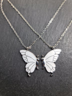 Butterfly Necklace XL, Necklace Duo, 2 Butterfly Wings, Friendship Necklaces for Best Friends, Layered Necklace, BFF Gift