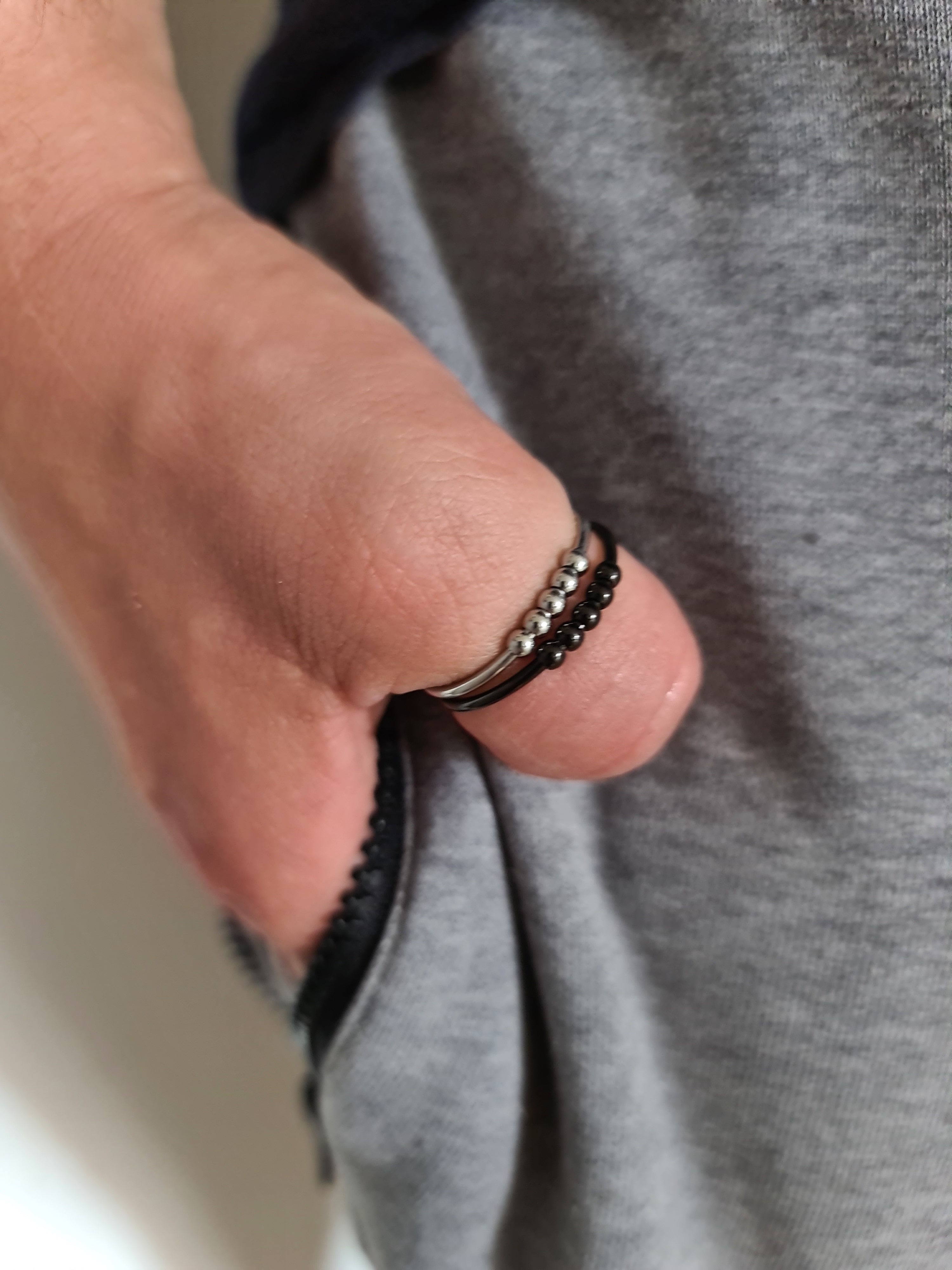 Anti-Stress-Ring "ATLAS" für Männer • Verstellbarer Spinner Ring • Geschenk zum Vatertag, Schulabschluss & Jobstart • Herren Anxiety Ring