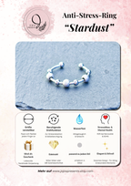 Anti-Stress-Ring Stardust – silberner Spinner Ring mit drehbaren Kugeln