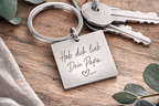 Papa Erinnerungsset – Dog Tag & Schlüsselanhänger mit Gravur