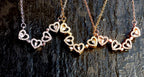 Pendentif trèfle à quatre feuilles • Pendentif cœur magnétique • Collier • Porte-bonheur 2 en 1