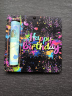 Geldgeschenk Happy Birthday aus Holz | Bunter Geschenkanhänger mit Geldscheinfach | Kreative Geburtstag Geschenkidee | Gutscheinhalter Geburtstag