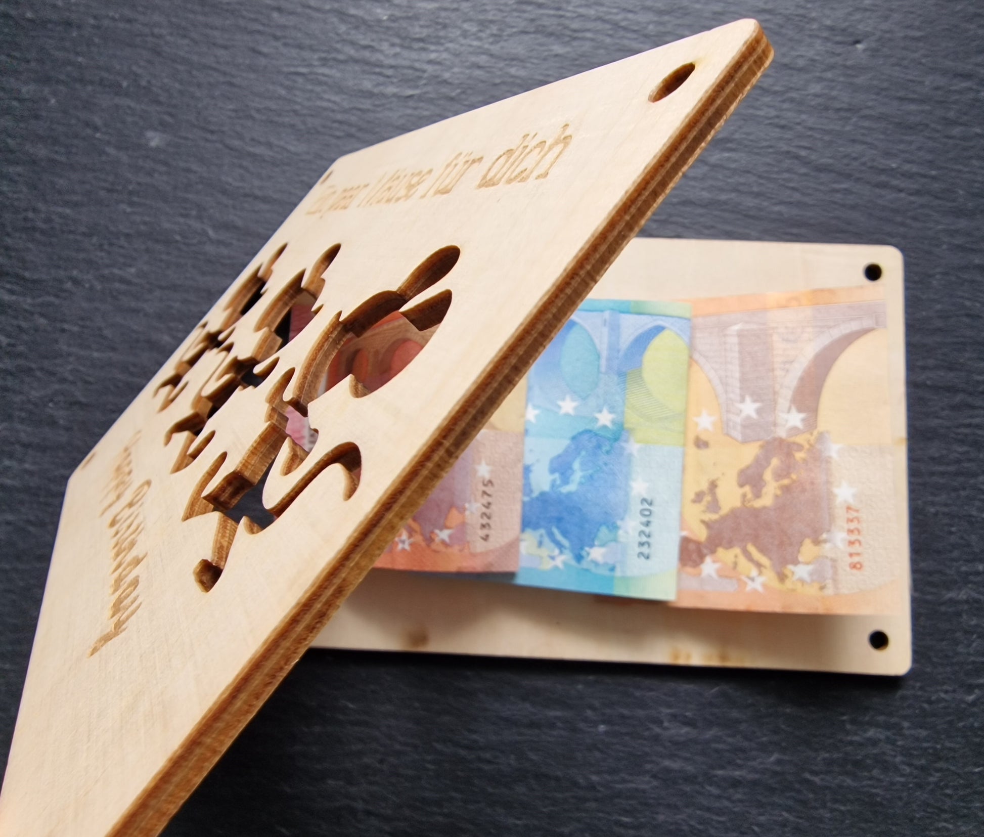 Geldgeschenk Holzschild MÄUSE I Wunscherfüller l Geburtstag | Happy Birthday l Geschenkkarte Holz Geschenkverpackung