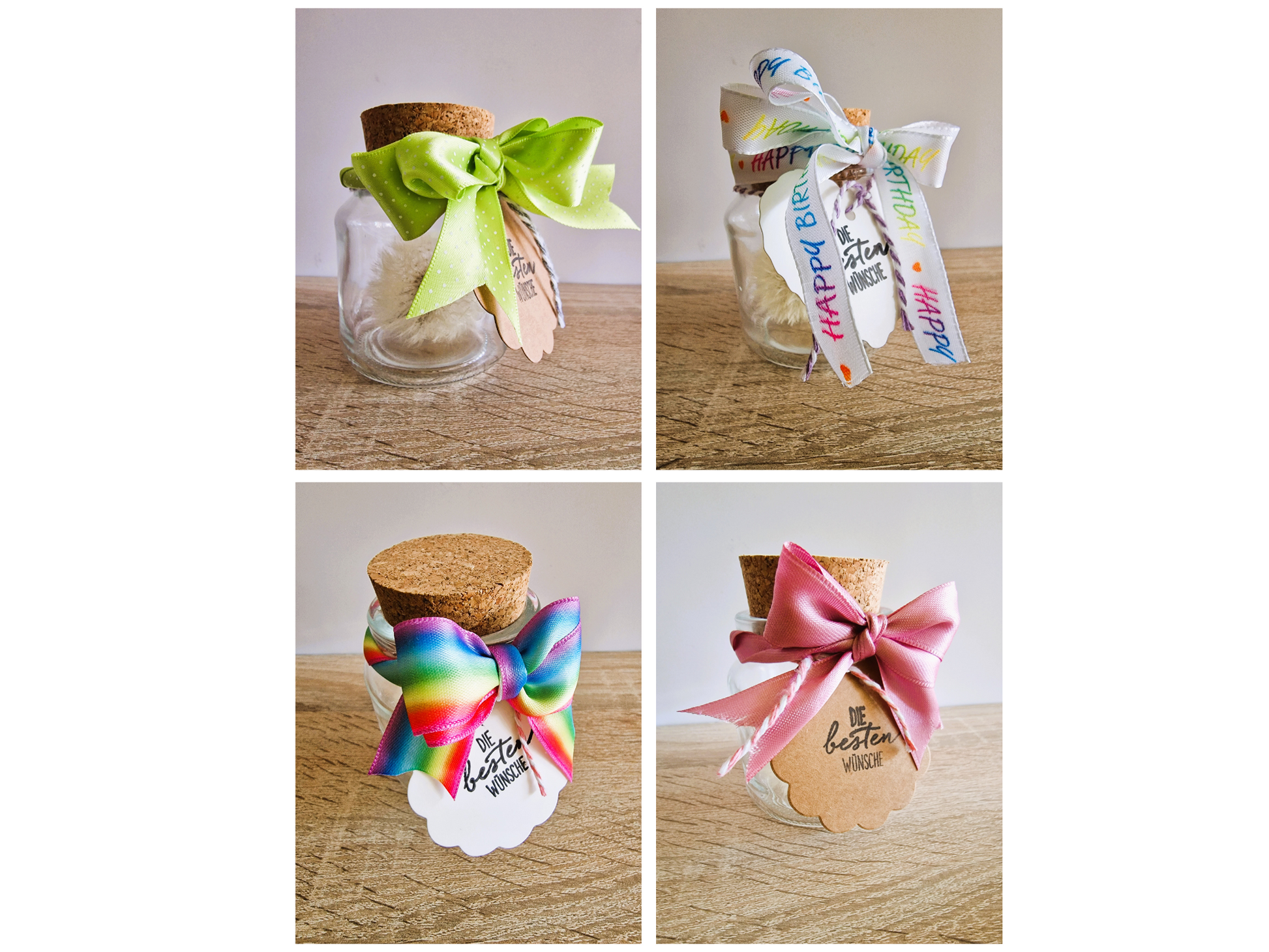 Wunsch im Glas mit echter Pusteblume | Geschenk für Freundin, Mama, Kollegin, Lehrerin | Wunscherfüller | Opt. mit Lichterkette I Abschied