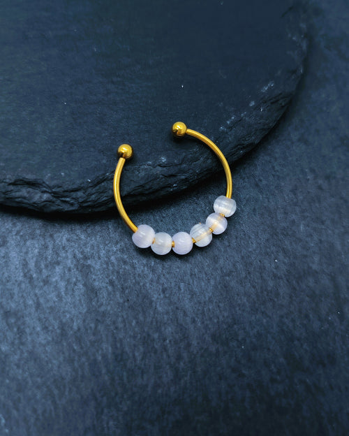 Minimalist Anxiety Ring with Rotatable Glass Beads – Adjustable Calming Ring for Everyday & Focus | Lumi