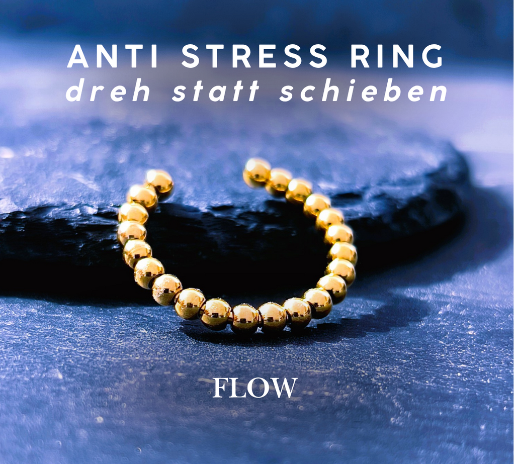 Anti-Stress-Ring zum Drehen – Fidget Ring mit drehbaren Kugeln • verstellbar anpassbar • Abschiedsgeschenk für Erziehering • Flow