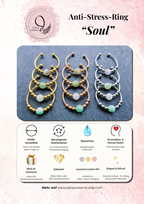 Spiritual Fidget Ring with Stone - Adjustable Stress Ring for Grounding & Inner Balance | Mother's Day Gift Idea | Soul