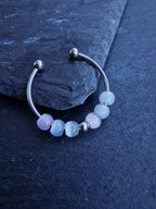 Bague anti-stress « Aurora » • Bague Fidget réglable pour femme • Bague d'anxiété • Perles en verre œil de chat • Idée cadeau pour elle • JoJos Presents