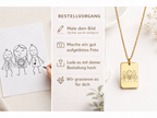 Collier Personnalisé Dessin d'Enfant – Gravure Dessin d'Enfant Cadeau pour Maman | Pendentif Personnalisé 15x22mm | Collier Souvenir