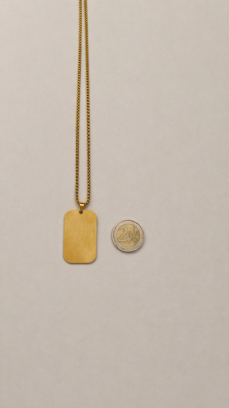 Dog Tag Kette personalisiert – Gravur Anhänger 43x26 mm | Edelstahl (Silber/Gold/Schwarz) | Männer Geschenk Erinnerung
