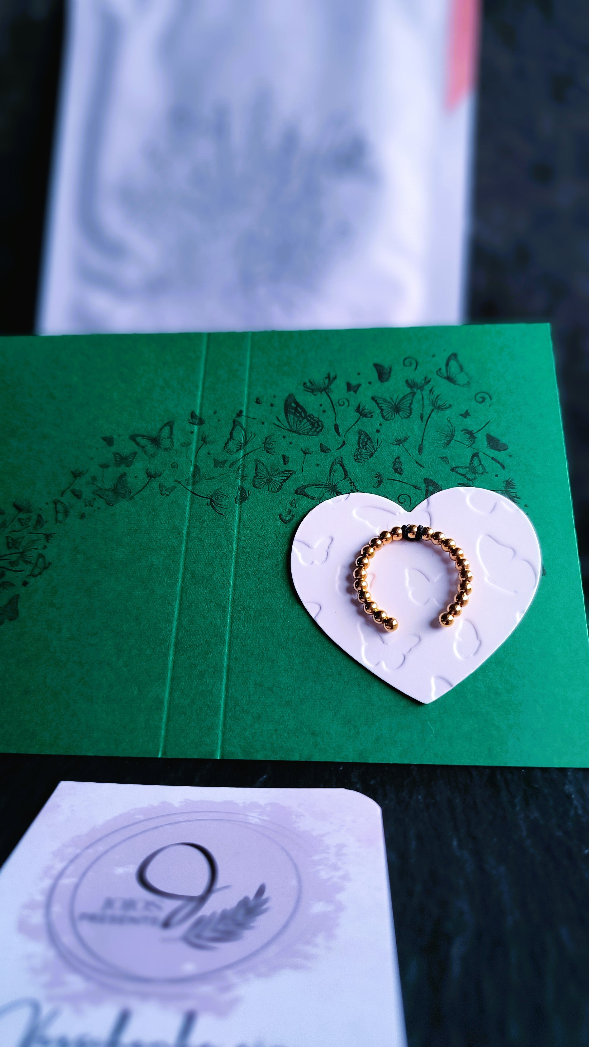 Anti-Stress-Ring zum Drehen – Fidget Ring mit drehbaren Kugeln • verstellbar anpassbar • Abschiedsgeschenk für Erziehering • Flow