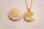Halskette mit echter Handschrift | Schmuck mit gravierter Handschrift | Individueller Anhänger 22mm | Erinnerungskette | Gedenkkette