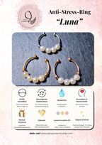 Anti-Stress Ring "Luna" • Adjustable Bead Ring for Women • Anxiety Ring • Gift Idea for Her • Relaxation Jewelry • Bridesmaids