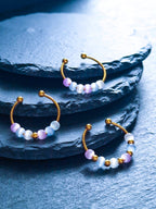 Bague anti-stress « Aurora » • Bague Fidget réglable pour femme • Bague d'anxiété • Perles en verre œil de chat • Idée cadeau pour elle • JoJos Presents