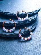 Bague anti-stress « Aurora » • Bague Fidget réglable pour femme • Bague d'anxiété • Perles en verre œil de chat • Idée cadeau pour elle • JoJos Presents