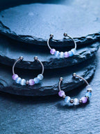 Bague anti-stress « Aurora » • Bague Fidget réglable pour femme • Bague d'anxiété • Perles en verre œil de chat • Idée cadeau pour elle • JoJos Presents