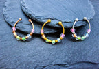 Anti-Stress Ring "Rainbow" • LGBTQ Pride Ring • Rainbow Ring • Adjustable Anxiety Ring • Colorful Ring with Glass Beads • Pride Month