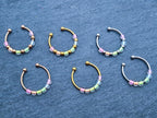 Anti-Stress Ring "Rainbow" • LGBTQ Pride Ring • Rainbow Ring • Adjustable Anxiety Ring • Colorful Ring with Glass Beads • Pride Month
