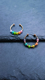 Bague anti-stress colorée avec perles arc-en-ciel – bague ludique et divertissante réglable pour la vie quotidienne ou l'école | Kalea