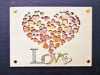 Geldgeschenk LOVE aus Holz | Herz Geldgeschenk Hochzeit & Geburtstag | Kreative Gutschein Karte | Valentinstag Geschenk | DIY personalisierbar