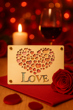 Geldgeschenk LOVE aus Holz | Herz Geldgeschenk Hochzeit & Geburtstag | Kreative Gutschein Karte | Valentinstag Geschenk | DIY personalisierbar
