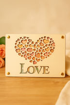 Geldgeschenk LOVE aus Holz | Herz Geldgeschenk Hochzeit & Geburtstag | Kreative Gutschein Karte | Valentinstag Geschenk | DIY personalisierbar