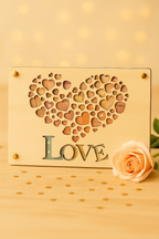 Geldgeschenk LOVE aus Holz | Herz Geldgeschenk Hochzeit & Geburtstag | Kreative Gutschein Karte | Valentinstag Geschenk | DIY personalisierbar