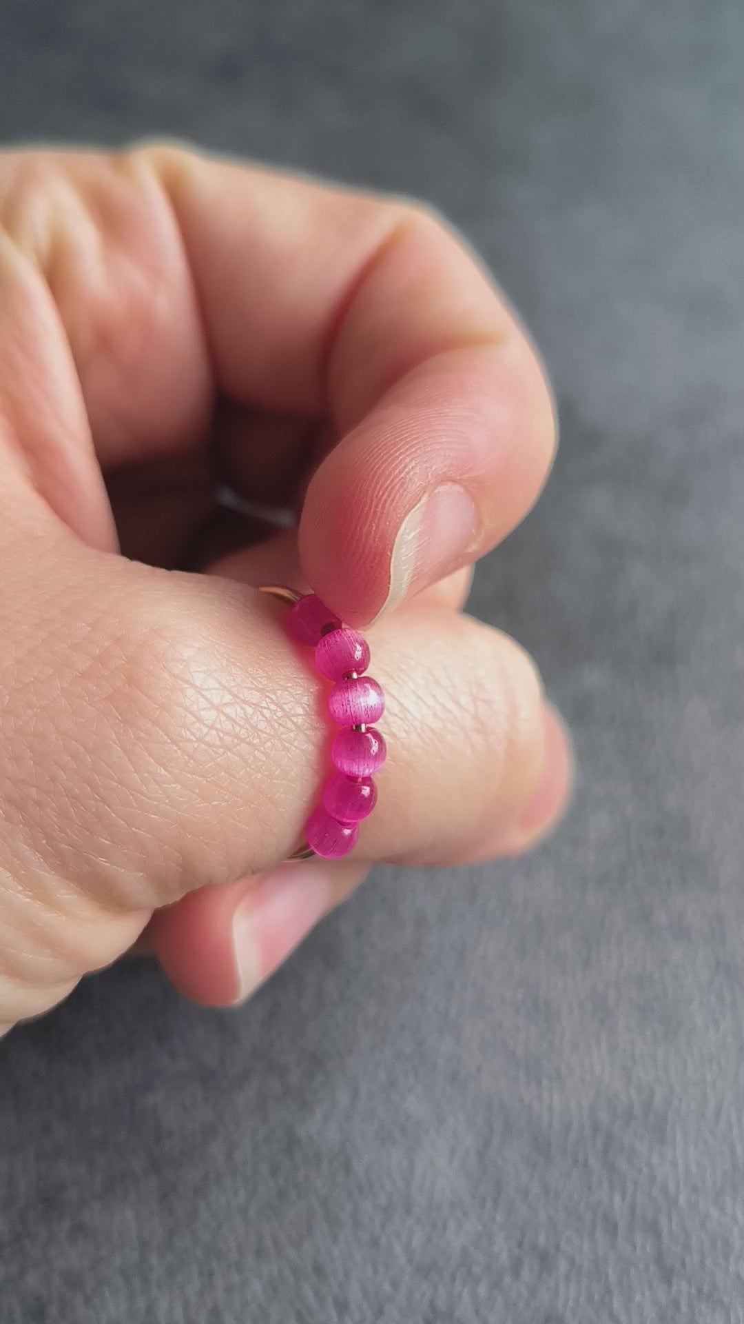 Ring zum Valentinstag – Anti Stress Ring verstellbar, Fidget Ring Geschenk für Freundin & Frauen, ohne Ringgröße | Velvet