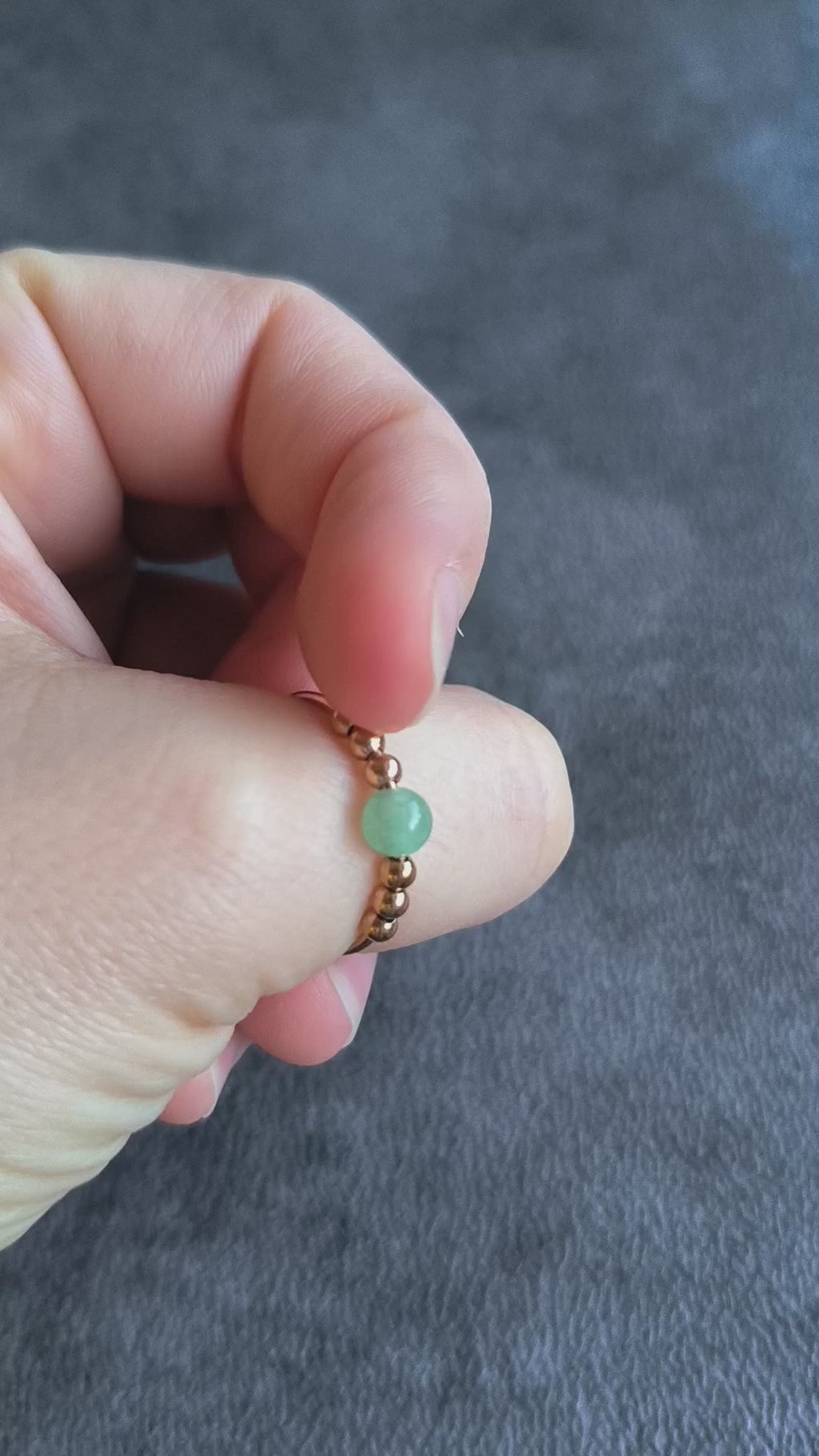 Spiritual Fidget Ring with Stone - Adjustable Stress Ring for Grounding & Inner Balance | Mother's Day Gift Idea | Soul