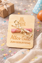 Geburtstags Geldgeschenk aus Holz | Gutscheinhalter Geburtstag | Geldschein Geschenkidee | Alles Gute zum Geburtstag | Klein & liebevoll