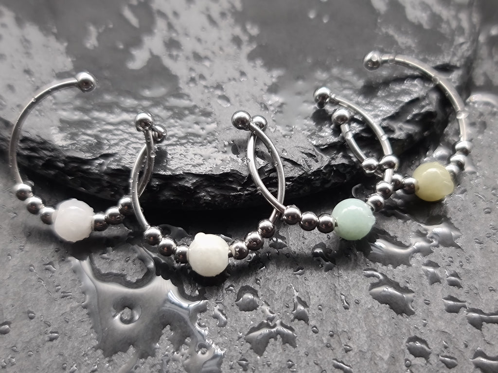 Anti-Stress-Ring „SOUL“ • Verstellbarer Fidget Ring Damen • Geschenkidee für Sie • Perlenring gegen Nervosität • Anxiety Ring